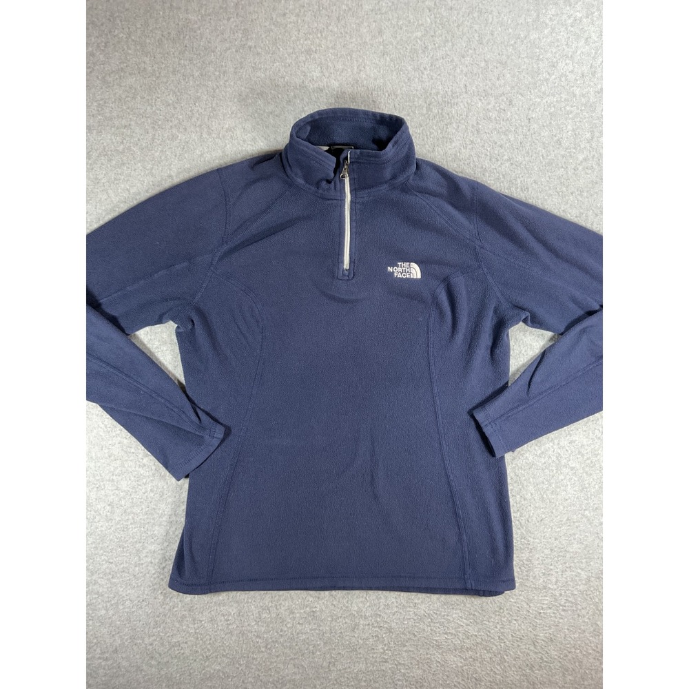 The North Face TKA‎ 100 Fleece Pullover Navy Blue Quarter Zip Womens XS 1532